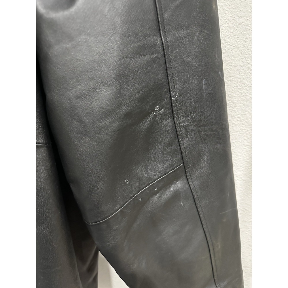 Duke Haband Vintage Black Leather Jacket Size‎ 2X - Picture 7 of 9